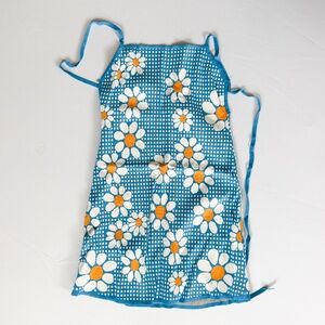 Zara Blue Jacquard Daisy Mini Dress L